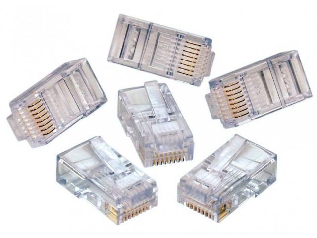 Premium RJ45 Network Connectors (Pack of 100) – 8P8C Modular Plugs for Ethernet LAN & Network Interface Cards