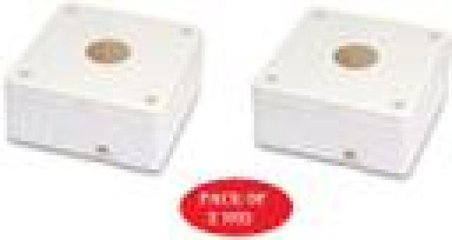 Product Name EXPERTRONICS 4x4 Inch PVC Junction Box for CCTV Camera (Pack of 2) – Square Softbox, Weatherproof Housing, Easy Installation